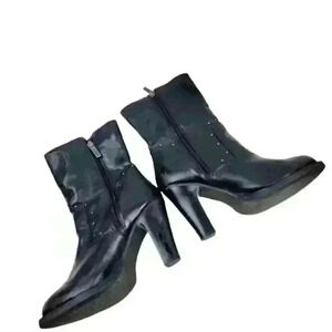 Harley Davidson Emblem Leather Boot Heels Sz 7.5